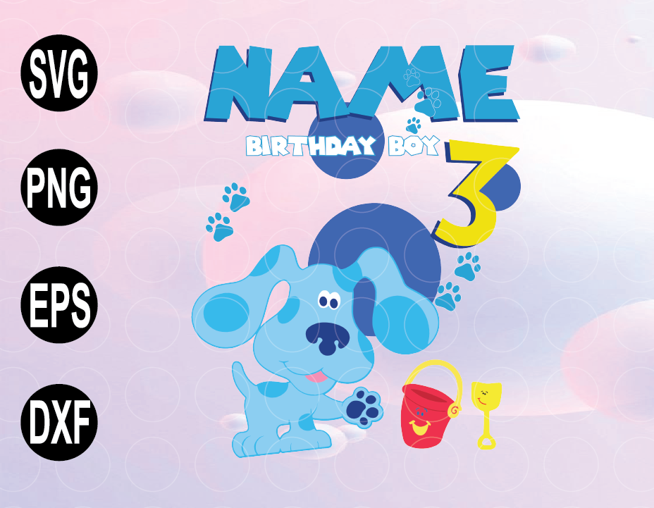 Download Personalized Name Blue Clues Birthday Blue Clues Party Theme Blue Clues Jpg Png Pdf Designbtf Com