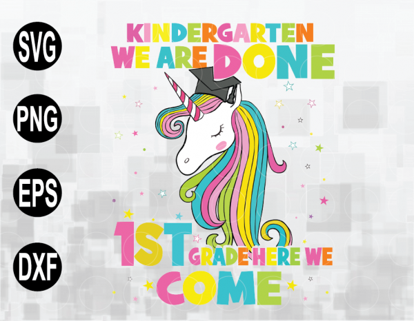 Download Kindergarten Graduation Magical Unicorn Gift Graduation Gift Hello Kindergarten Grad 2021 Svg Files For Cricut Png Dxf Eps File Digital Designbtf Com