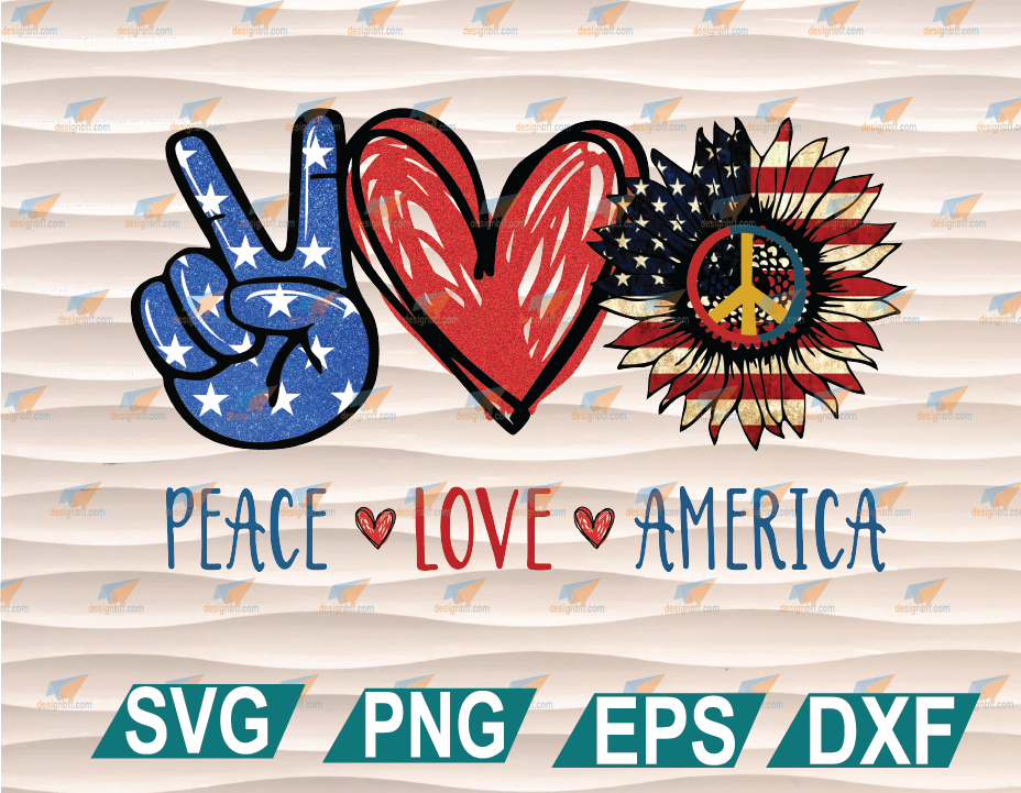 Free Free 83 Peace Love America Svg SVG PNG EPS DXF File