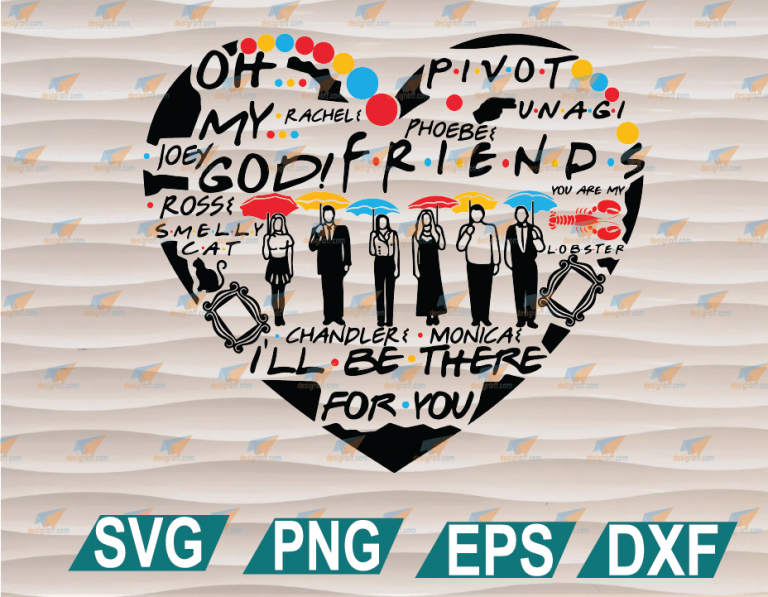 Friends SVG Logo, Friends Letters Clip Art, Cut File Cricut Silhouette