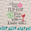 wtm web 01 282 Flip Flop Wine Girl SVG Design svg, png, eps, dxf, digital file