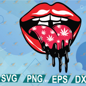 wtm web 01 308 Sexy Dripping Lips Smoking Joint Svg File svg, png, eps, dxf, digital file