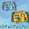 Camping SVG, 3D Layered SVG Camper, Happy Camper SVG svg, png, eps, dxf, digital file