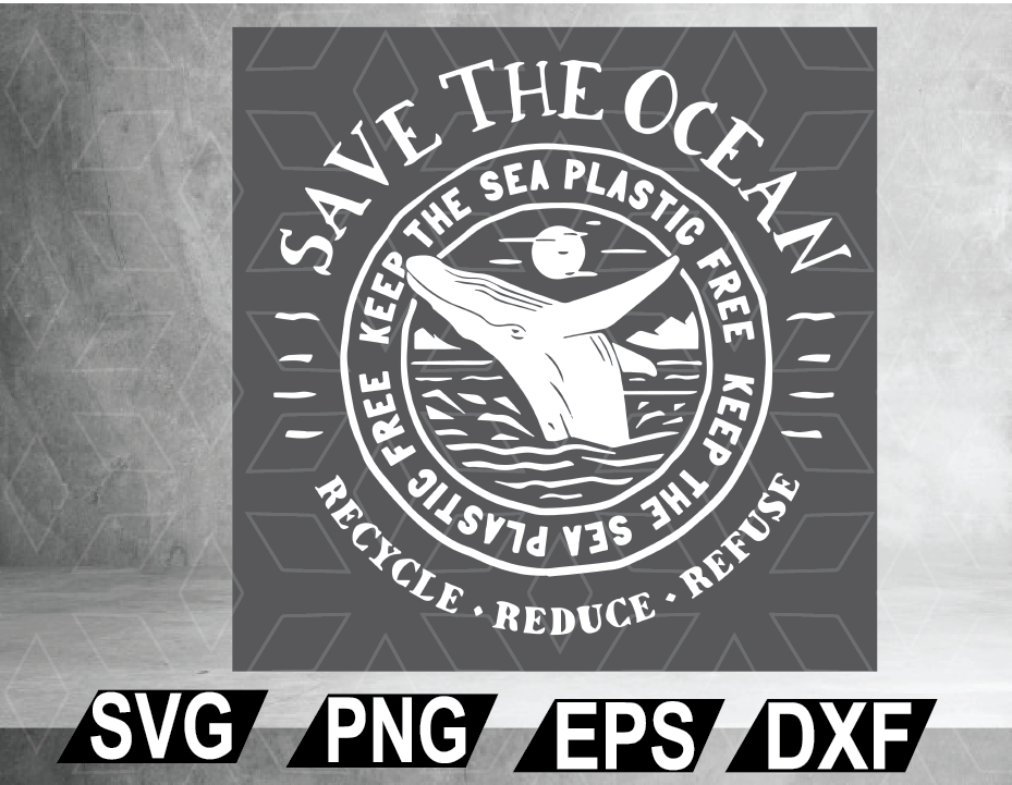 Download Save The Ocean Keep The Sea Plastic Free Svg Files For Silhouette Files For Cricut Svg Dxf Eps Png Instant Download Designbtf Com