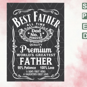 wtm web 06 3 Best Father All Time Dad No. 1 Svg, Dad Svg, Father's Day Svg, Dad Svg, Father's Day svg file. png, eps, dxf digital file