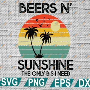 wtm web 2 01 12 scaled The Only BS I Need Is Beers and Sunshine SVG, Retro Beach SVG,svg, eps, dxf, png