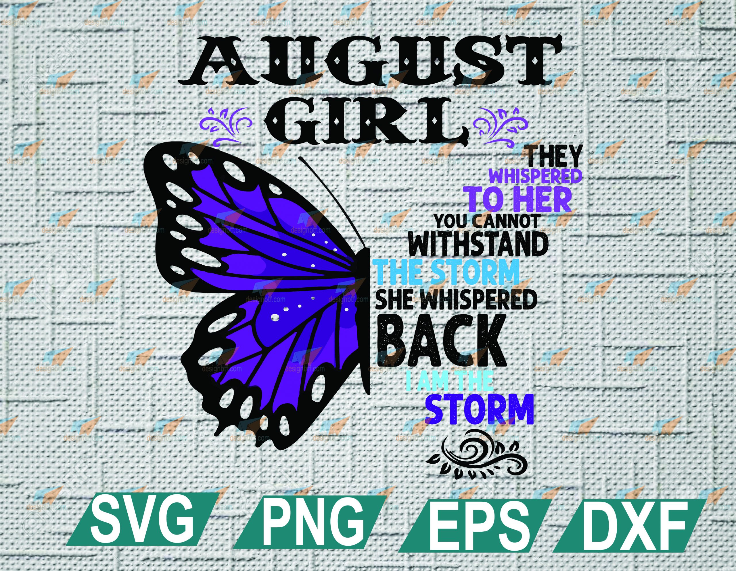 butterfly svg hippie August girl butterfly svg gypsy gift for girl svg