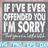 wtm web 01 158 If I've Ever Offended You I'm Sorry That You Are A, svg, eps, dxf, png, digital
