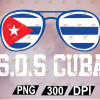 wtm web 01 161 Sos Cuba Flag Sunglasses, svg, eps, dxf, png, digital