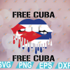 wtm web 01 189 Cuba Flag and Lips Free Patria Cuban Pride y Vida Graphic svg, eps, dxf, png, digital