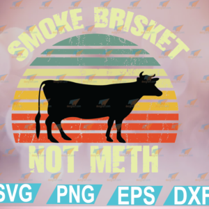 wtm web 01 239 Smoke Brisket Not Meth PNG, Funny BBQ Grilling Master Vintage, PNG Dowload