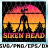WTM 02 2 Siren Head sunset retro Svg, Png Instant Dowload, Printable, Digital Print Design