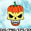 WTM 02 21 Pumpkin face, halloween design, skull, skeleton, monster, evil face, monster with teeth, evil monster, svg, png, dxf, jpg, pdf