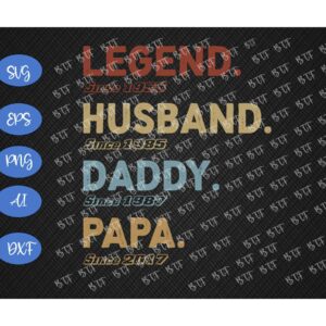WTM BTF 01 177 Legend Husband Daddy Grandpa Father's Day Svg For Dad, Grandad Dad Gift From Son, Daughter Fathers Day Dad Gift Customized