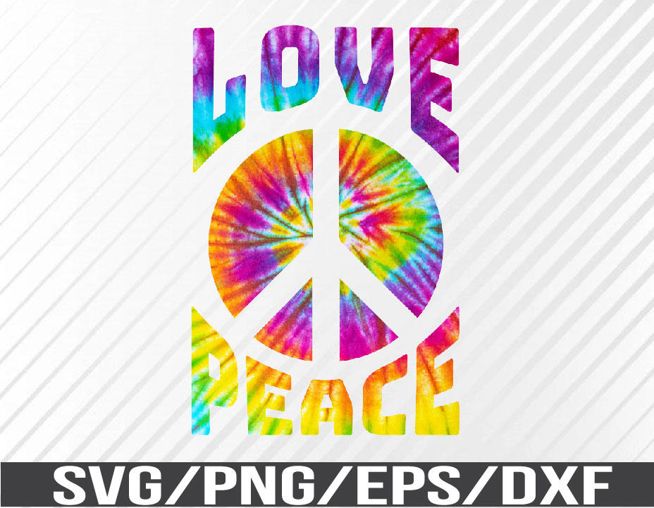 PEACE SIGN LOVE 60s 70s Tie Dye Hippie Halloween Costume Svg, Eps, Png ...