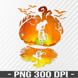 WTM 01 131 BMX Silhouette, Pumpkin PNG, Halloween Costume, Men Women PNG, Digital Download