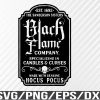 WTM 01 65 Black Flame Company Label SVG, Tumbler labels Black Flame Candle Company svg, png, dxf, eps