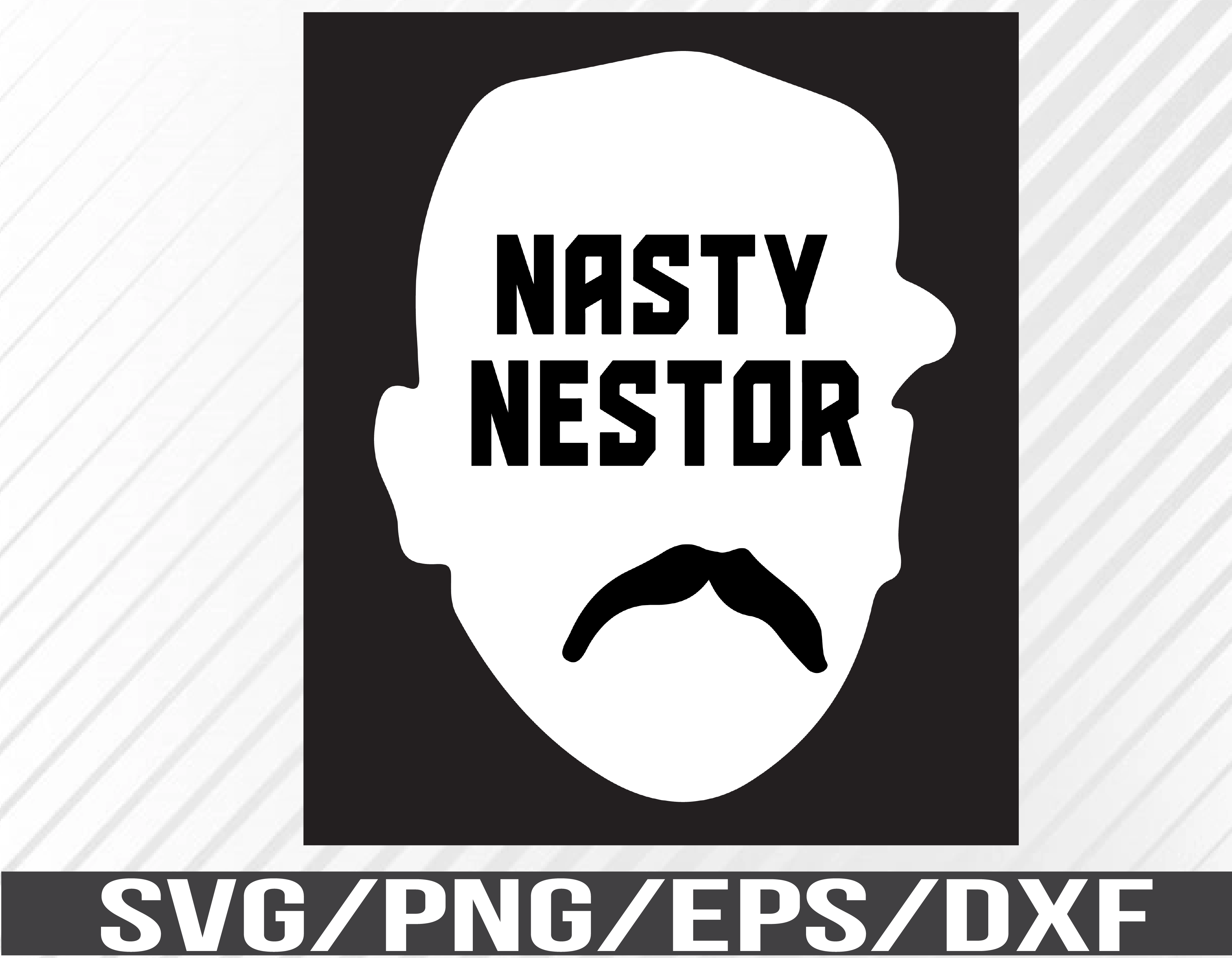 Nasty Nestor Baseball Fan Lover Gift SVG PNG DXF EPS