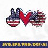wtm 02 34 Peace Love America Patriotic Sunflower USA Flag 4th Fourth of July PNG Clipart Clip Art Design Sublimation for Svg Mug Sign