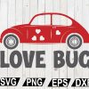wtm12 01 28 Love Bug SVG, Valentine’s Day SVG, Valentine svg, Valentine Design, Cut file for silhouette