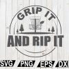 wtm12 01 63 Grip It And Rip It, Doink!, Disc Golf SVG, Disc Golf Buddy, Disc Golf Cricut, Cut file