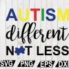 wtm12 01 96 Autism Different Not Less SVG, Autism Quote SVG, Autism SVG
