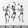 WTM 01 57 Halloween Party Dancing Skeleton Svg, Eps, Png, Dxf, Digital Download