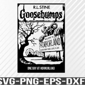 WTM 01 74 Goosebumps One Day At Horrorland Book Cover Svg, png, eps, dxf, digital download file