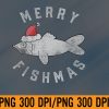 WTM 01 121 Funny Merry Fishmas Christmas Catfish Santa Hat Men Boys PNG, Digital Download