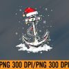 WTM 01 124 Anchor Boating Sailing Christmas Santa Hat Lights Funny PNG, Digital Download