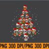 WTM 01 175 Sugar Skull Christmas Tree with Santa Hat PNG, Digital Download