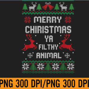WTM 01 176 Merry Christmas Animal Filthy Ya PNG, Digital Download
