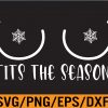 WTM 01 190 Tits The Season svg,Snowflake Boobs svg, Christmas Woman svg,Rainbow Glitter Snowflake svg,Funny Christmas svg,Snowflake Svg, Eps, Png, Dxf, Digital Download