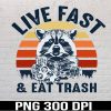 WTM 01 22 Raccoon Live Fast Eat Trash PNG, Digital Download