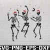 WTM 01 23 Christmas Party Dancing Skeleton Svg, Eps, Png, Dxf, Digital Download