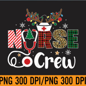 WTM 01 268 Christmas Nurse Crew PNG, For Women Scrub Tops Christmas PNG, Digital Download