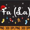 WTM 01 294 Funny Christmas Math Teacher Fa La8 Equations Fa La La La PNG, Digital Download