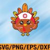 WTM 01 56 Thanksgiving Nurse Scrub Tops For Women Cute Turkey Nurse Svg, Eps, Png, Dxf, Digital Download