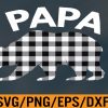 WTM 01 60 Black And White Buffalo Plaid Papa Bear Christmas Pajama Svg, Eps, Png, Dxf, Digital Download