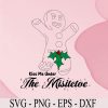 wtm 972 741 03 4 Kiss Me Under the Mistletoe Christmas, Gingerbread Man svg Mistletoe,Boxers, Boxer Shorts, Svg, Eps, Png, Dxf, Digital Download