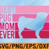 WTM 01 121 Cute Pug Art Breed Pet Dog Puppy Pug Lovers Svg, Eps, Png, Dxf, Digital Download