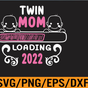 WTM 01 140 Womens Twin Mama Twin Mom to Be Pregnancy Announcement Svg, Eps, Png, Dxf, Digital Download