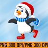 WTM 01 259 Penguin Ice Skating Ice skates PNG, Digital Download