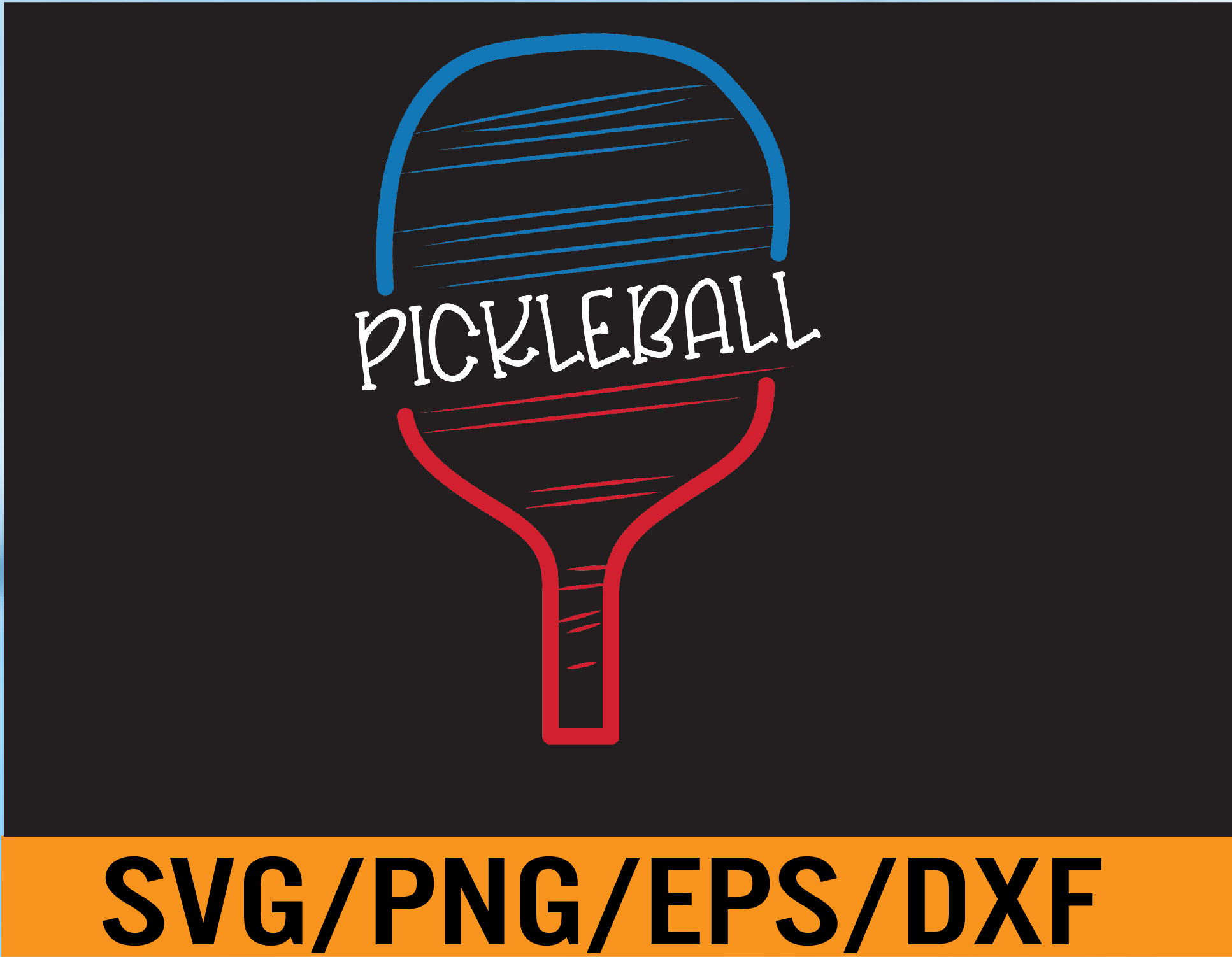 Cool Chalk Pickleball Paddle Design for Pickleball Players Svg, Eps ...