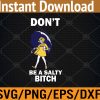WTM 01 296 Don't Be A Salty Bitch Girl Melanin, African Svg, Eps, Png, Dxf, Digital Download