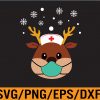 WTM 01 72 Christmas Nurse svg, Reindeer Nurse Scrubs For Svg, Eps, Png, Dxf, Digital Download