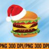 WTM 01 76 Cheeseburgers Hamburger Santa Hat Matching Christmas PNG, Digital Download