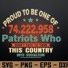 wtm 972 741 01 172 Proud to be one of 74.222.958 patriots who didn't vote to turn this country into socialism Svg, Eps, Png, Dxf, Digital Download