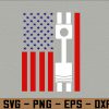 wtm 972 741 01 180 American Flag Piston Muscle Car Patriotic Svg, Eps, Png, Dxf, Digital Download