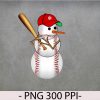 wtm 972 741 02 20 Baseball Snowman Balls Snow Christmas Xmas Gifts PNG, Digital Download